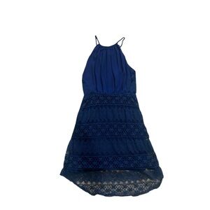 Rewind Blue Halter Sundress Cocktail